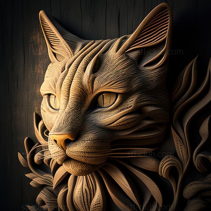 3D model st Serengeti cat (STL)